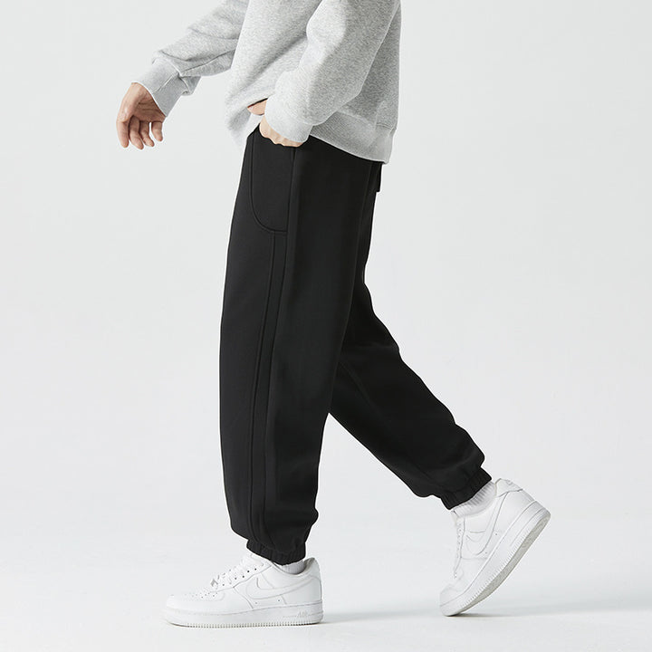 Herren Bequeme athletische Jogginghose mit Tunnelzug und elastischen Knöchelbündchen Drune