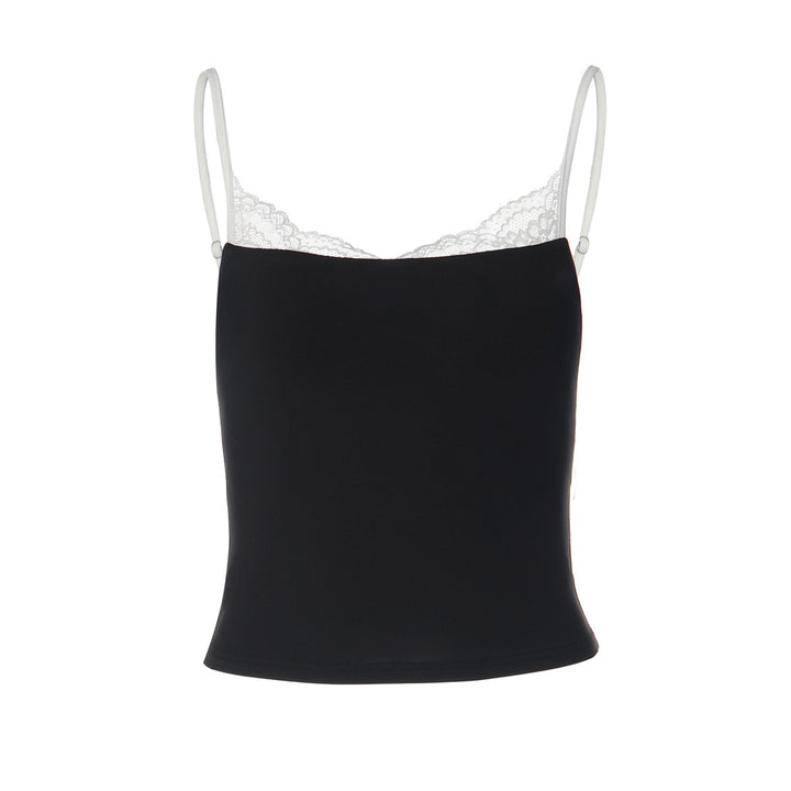 Damen Spitzen-Trägershirt mit elegantem Unterhemd-Design Drune