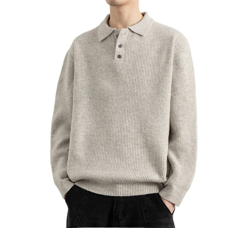 Herren Strickpullover mit Knopfleiste Drune