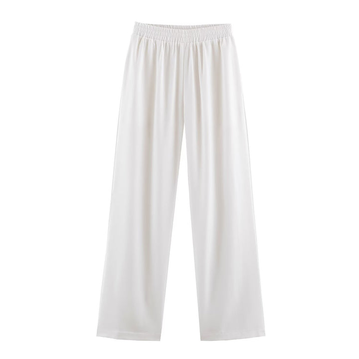 Damen Oversize Leinen-Mix Bluse mit tiefem V-Ausschnitt und Hemdkragen Drune