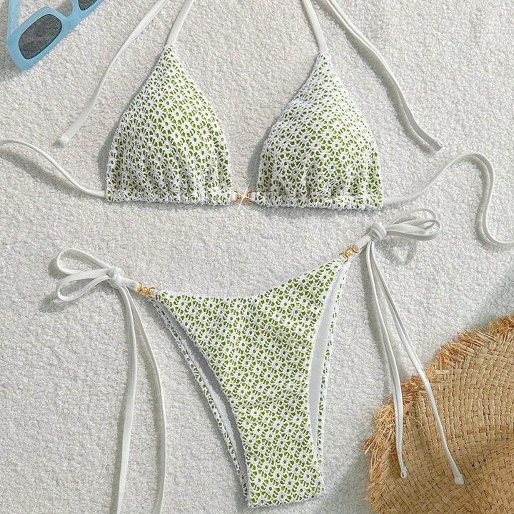 Damen raffinierter Bikinischnitt mit verstellbaren Bindebändern Drune