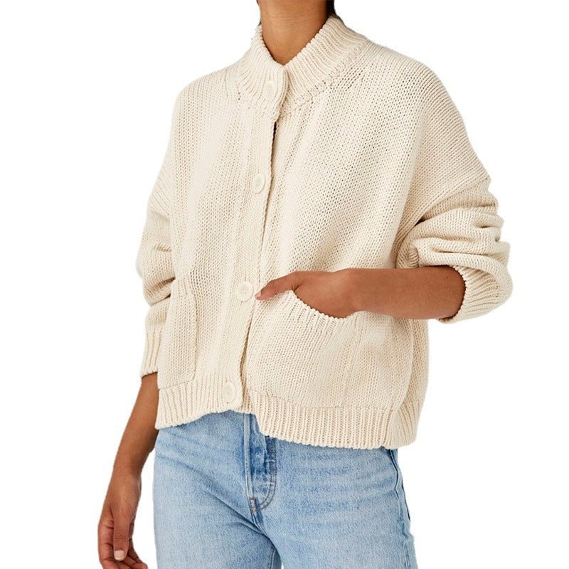 Damen Strickjacke im lässigen Schnitt mit Knopfdetails Drune