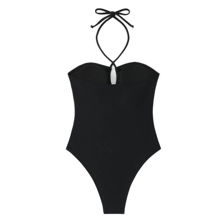 Damen Einteiler Badeanzug mit schickem Schlüssel-Loch-Design Drune