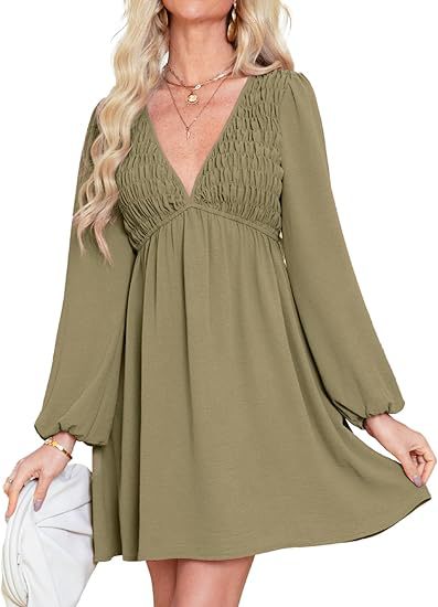 Damen fließendes Freizeitkleid Drune
