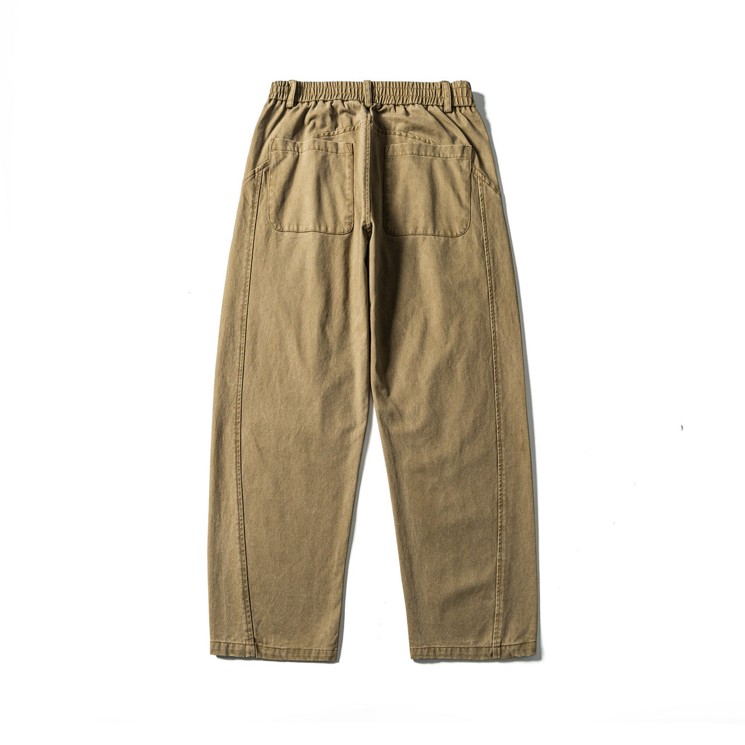 Damen High‑Waist Relaxed‑Fit Utility‑Hose mit Nahtpaneelen und elastischem Bund Drune