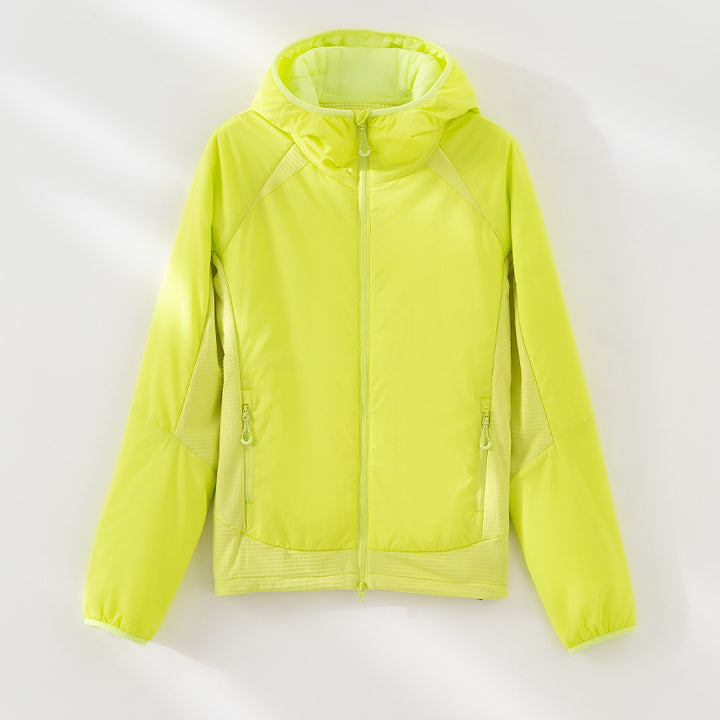 Damen Leichte Wind- und Thermojacke mit Kapuze, gesteppter Innenlage und Zweiwege-Reißverschluss Drune