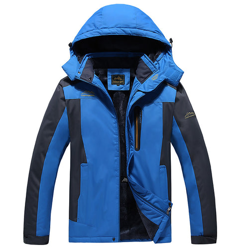 Herren isolierte Fleece-Layer Outdoorjacke mit abnehmbarer Kapuze und winddichter Außenhülle Drune