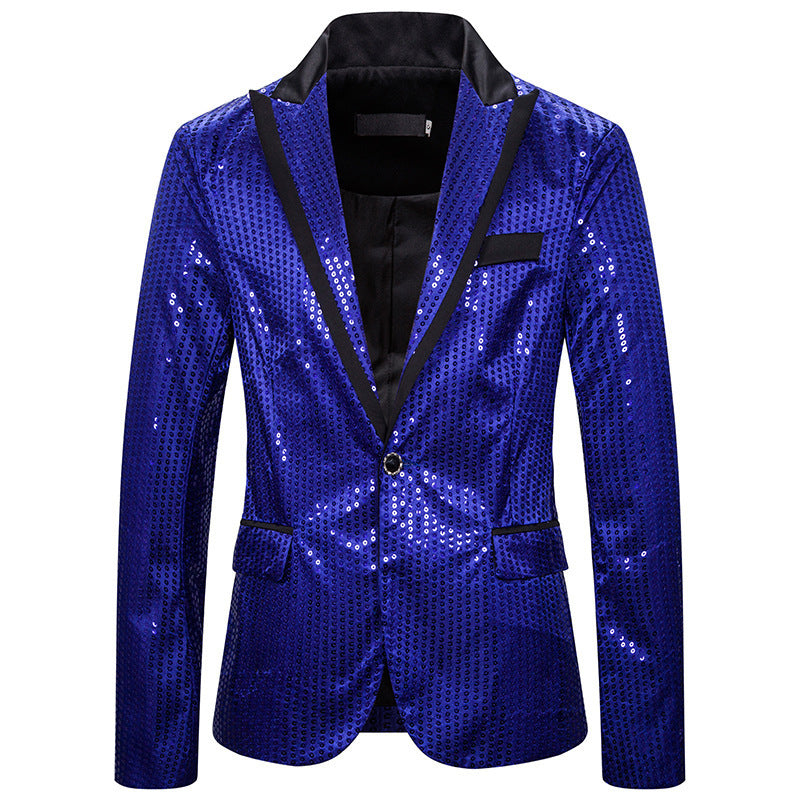 Herren eleganter Pailletten Blazer mit modernem Schnitt Drune