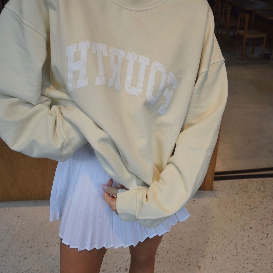 Damen Oversized Sweatshirt mit trendy Print Drune