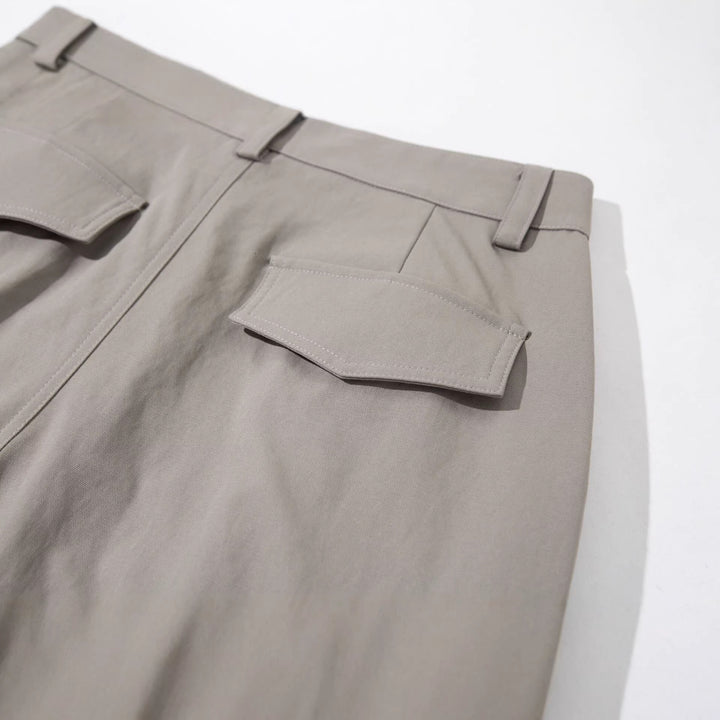 Damen Cropped-Cargo-Culotte mit hoher Leibhöhe und aufgesetzten Klappentaschen Drune