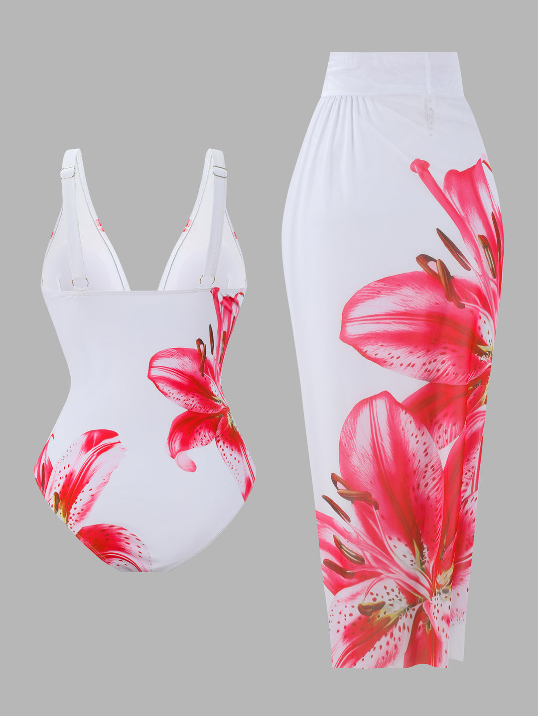 Damen Bademode-Set mit elegantem Blumenmuster Drune