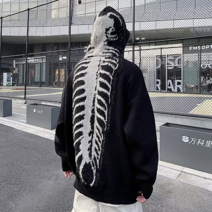 Herren Kapuzenpullover mit einzigartigem Rückendruck Drune