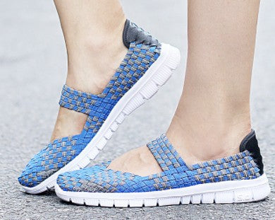 Damen nan elastischer Mary-Jane-Riemchen-Komfortschuh mit gewebtem Stretch-Obermaterial und flexibler Leichtsohle Drune