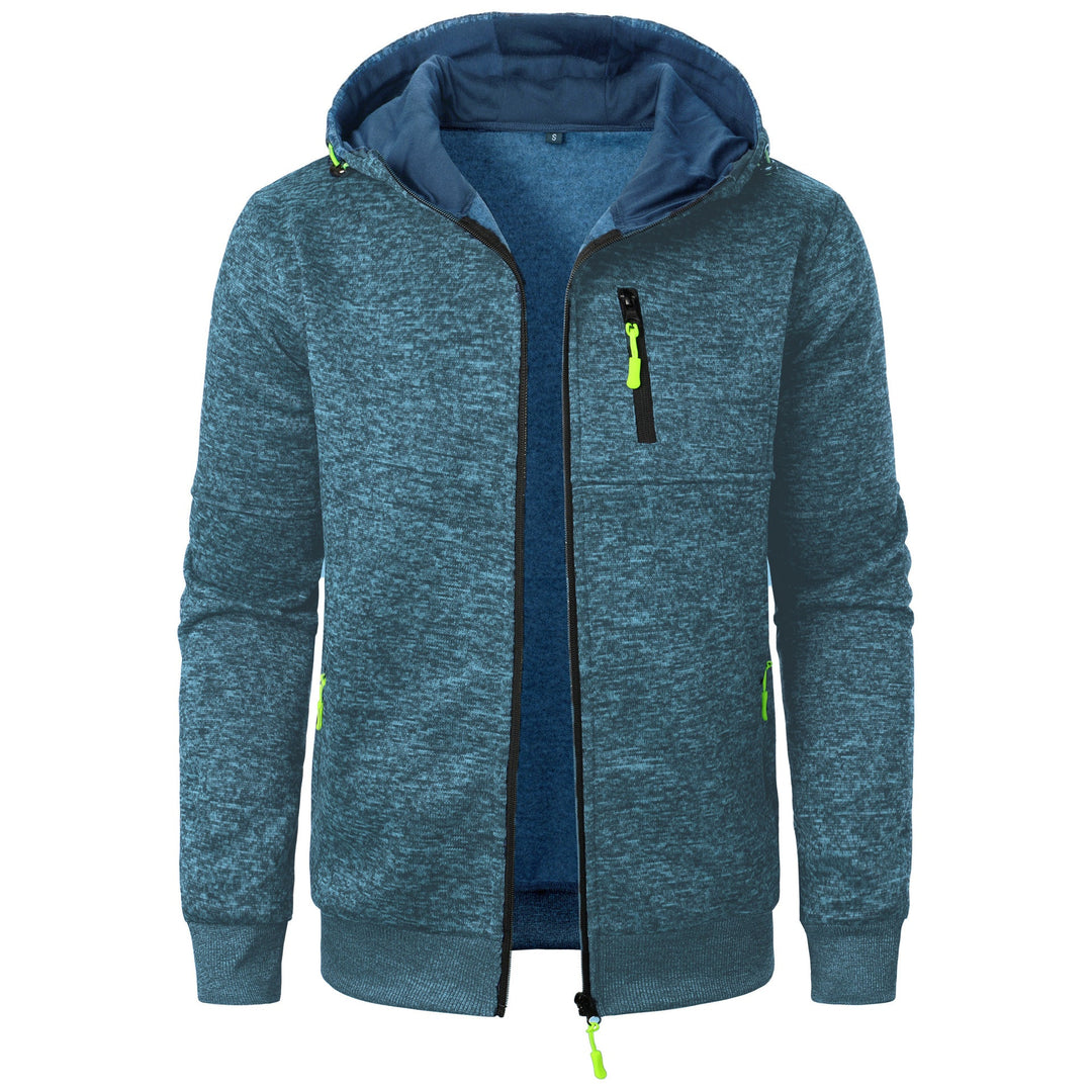 Drune | Herren Gemusterte Zip Kapuzenpulli