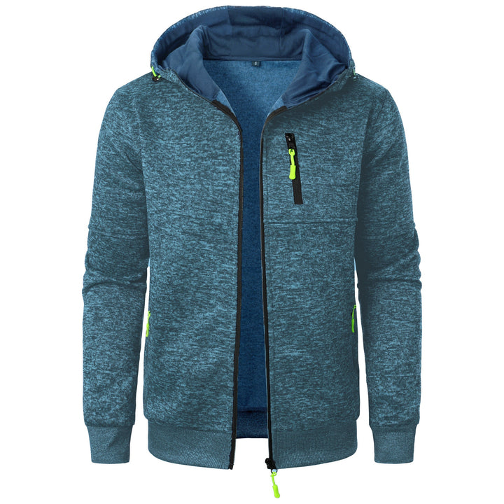 Drune | Herren Gemusterte Zip Kapuzenpulli