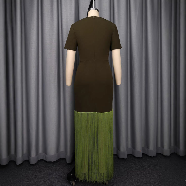 Damen Maxikleid mit asymmetrischem Saum und elegantem Cut-Out Design Drune