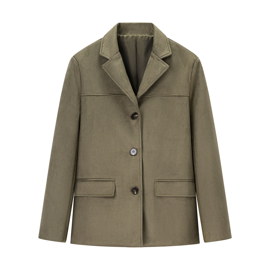 Damen Trendige Blazerjacke aus weichem Stoff Drune