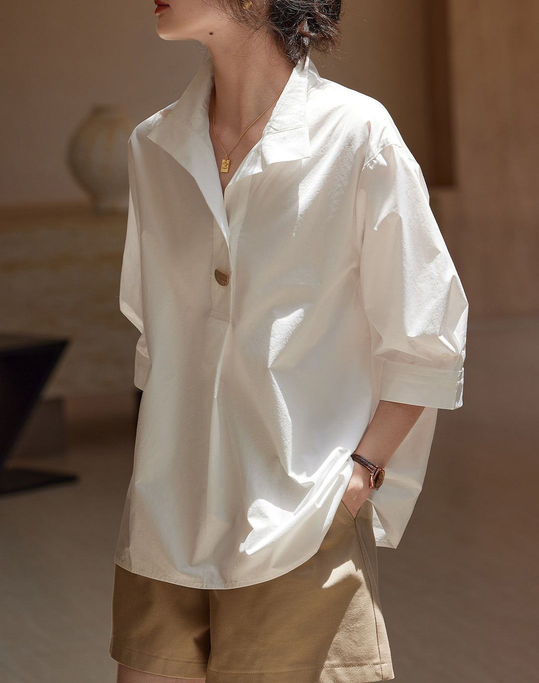 Damen Elegante und luftige Bluse mit modernem Schnitt Drune