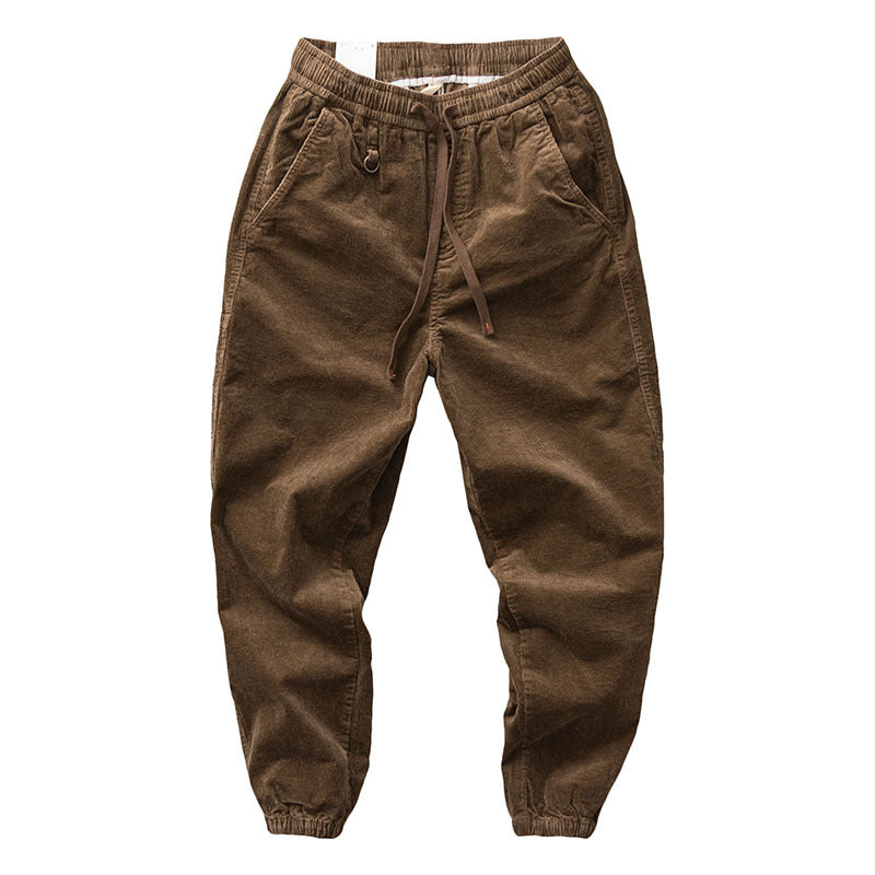 Herren Chino-Joggerhose aus Baumwollmix mit elastischem Bund, Tunnelzug und elastischen Knöchelbündchen Drune