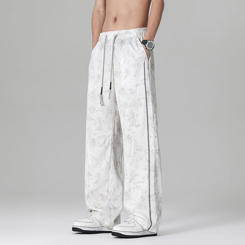 Herren Weitgeschnittene Sporthose mit elastischem Bund und seitlichen Taschen