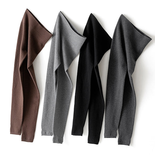 Damen Hochtaillierte Feinstrick-Leggings mit nahtlosem Komfortbund Drune