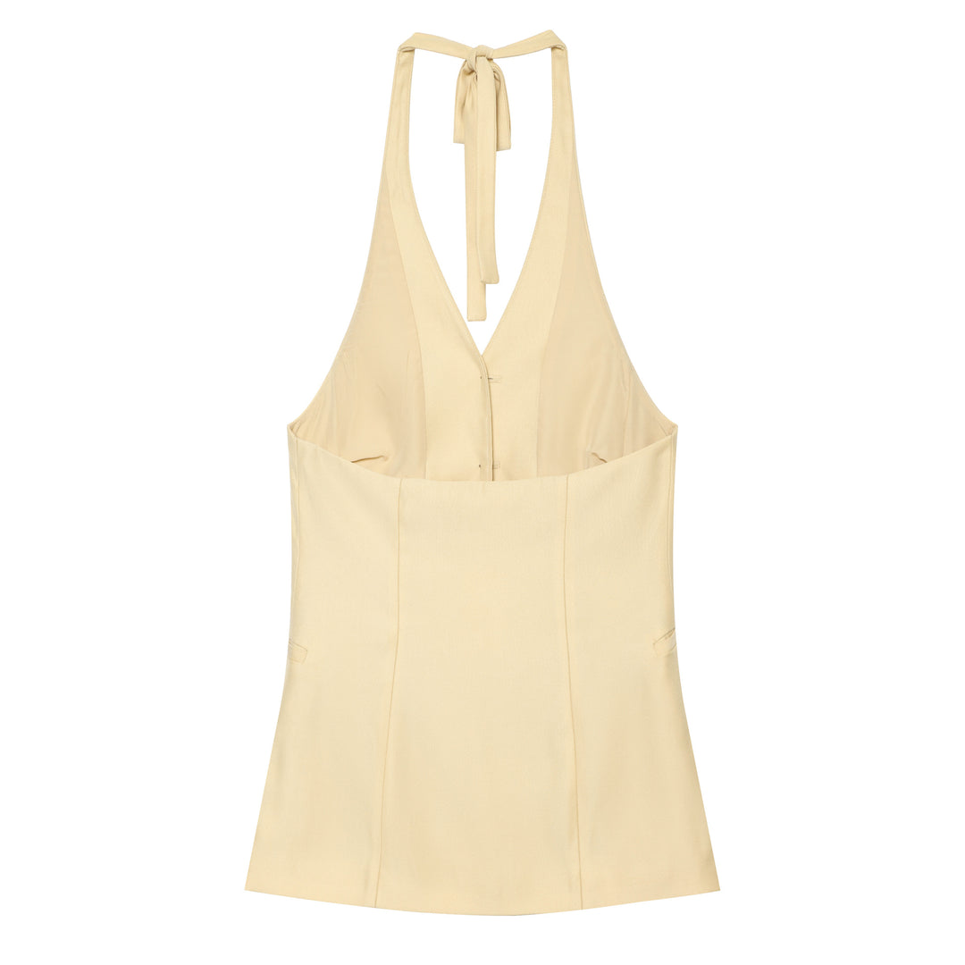 Damen Hochtaillierte Culottehose mit schmalem Bund, seitlichen Eingrifftaschen und mittiger Naht Drune