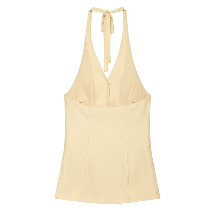 Damen Hochtaillierte Culottehose mit schmalem Bund, seitlichen Eingrifftaschen und mittiger Naht Drune