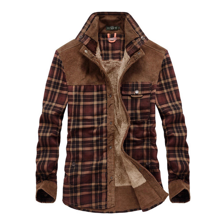 Herren Gemütliche Flanelljacke mit Fleecefutter Drune
