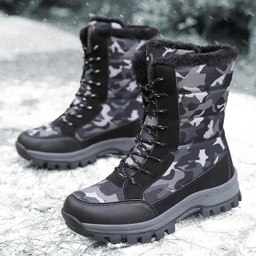 Damengefütterte Winterboots mit isolierendem Innenfutter und rutschfester Profilsohle Drune