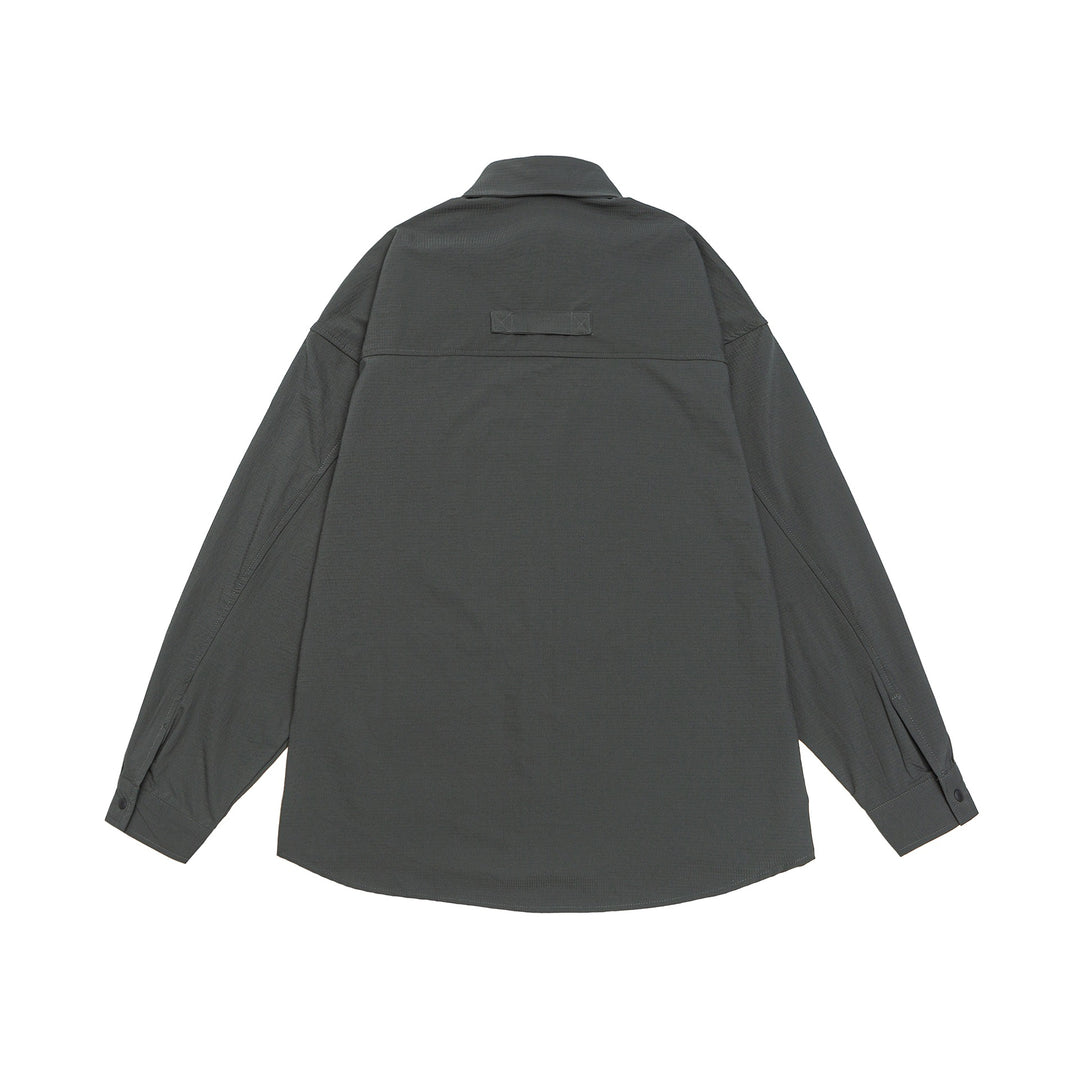 Herren Overshirt-Jacke mit Druckknopffront und doppelten aufgesetzten Taschen Drune