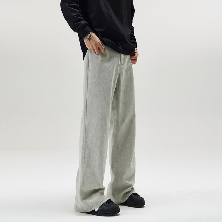 Herren Baggy-Jeans im Culotte-inspirierten Schnitt aus stonewashed Denim Drune