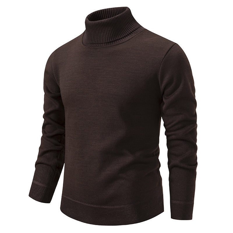 Herren Feinstrick Rollkragenpullover mit schmaler Passform und gerippten Bündchen Drune