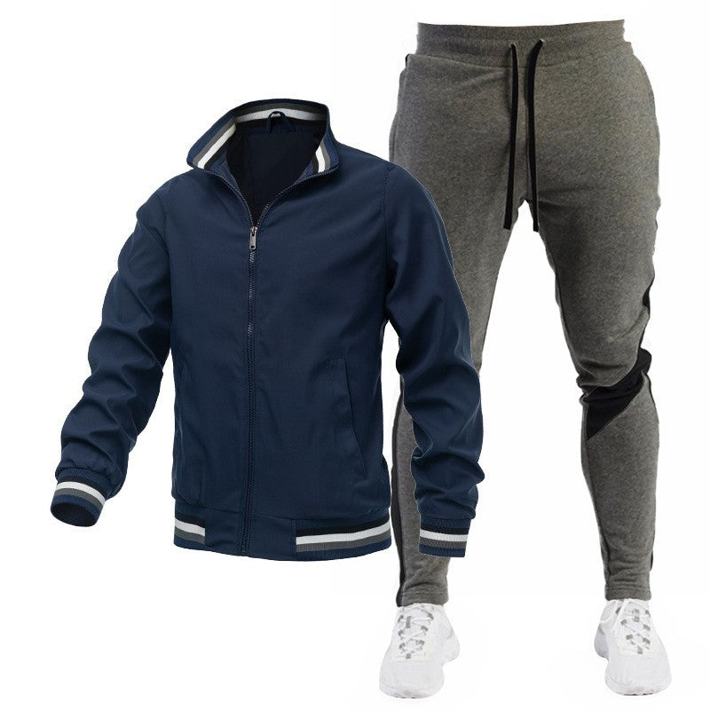 Herren Sportliches Trackjacke und Jogginghose Set Drune