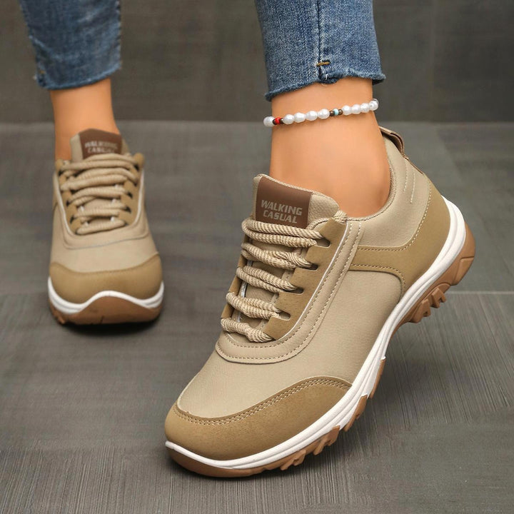 Damen Leichter Walking‑Sneaker mit profilierter Gummisohle und gepolstertem Komfortfußbett Drune