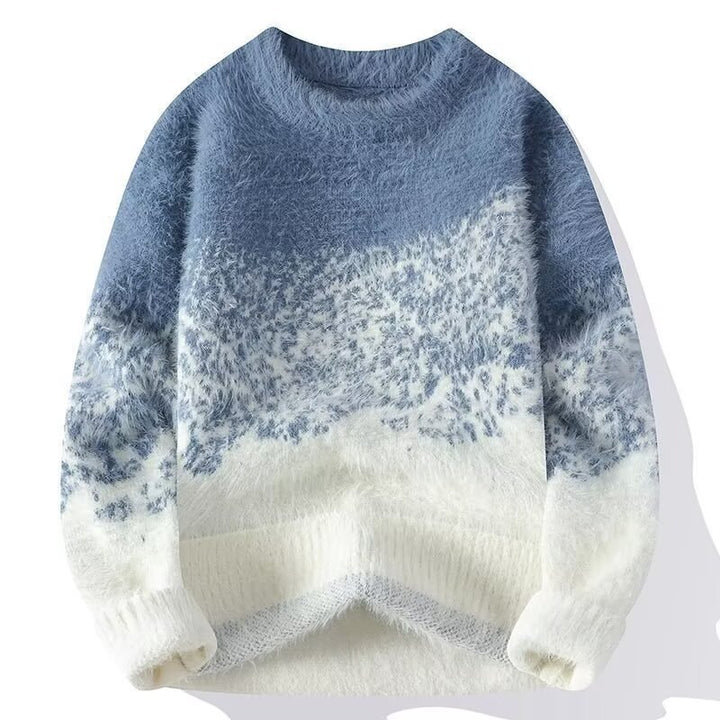 Damen Gemütlicher Rundhals Pullover aus Flauschigem Material Drune