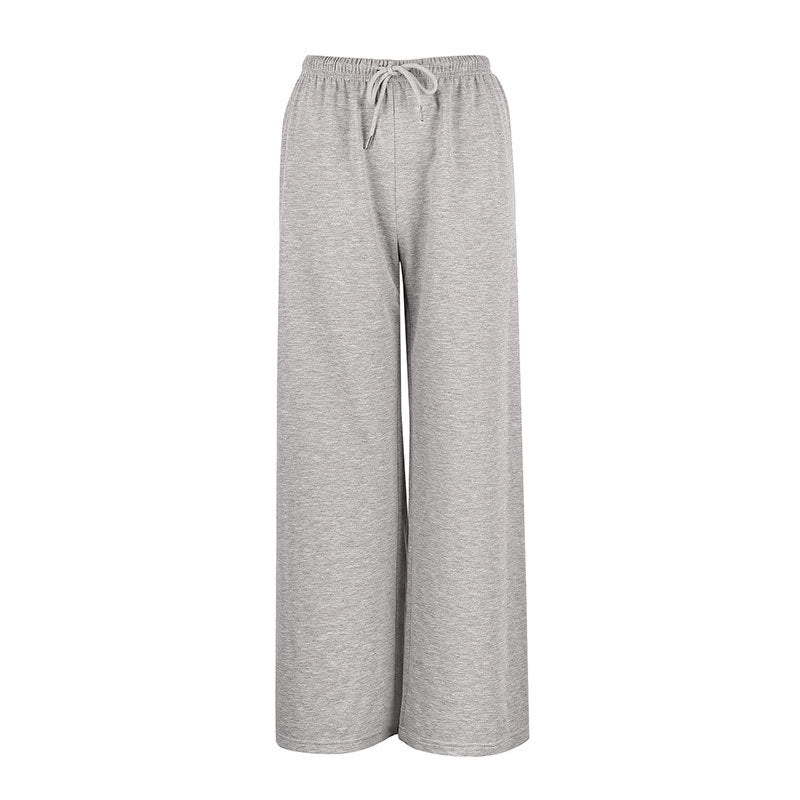 Damen Bequeme Lounge-Hose mit weitem Schnitt und elastischem Bund Drune
