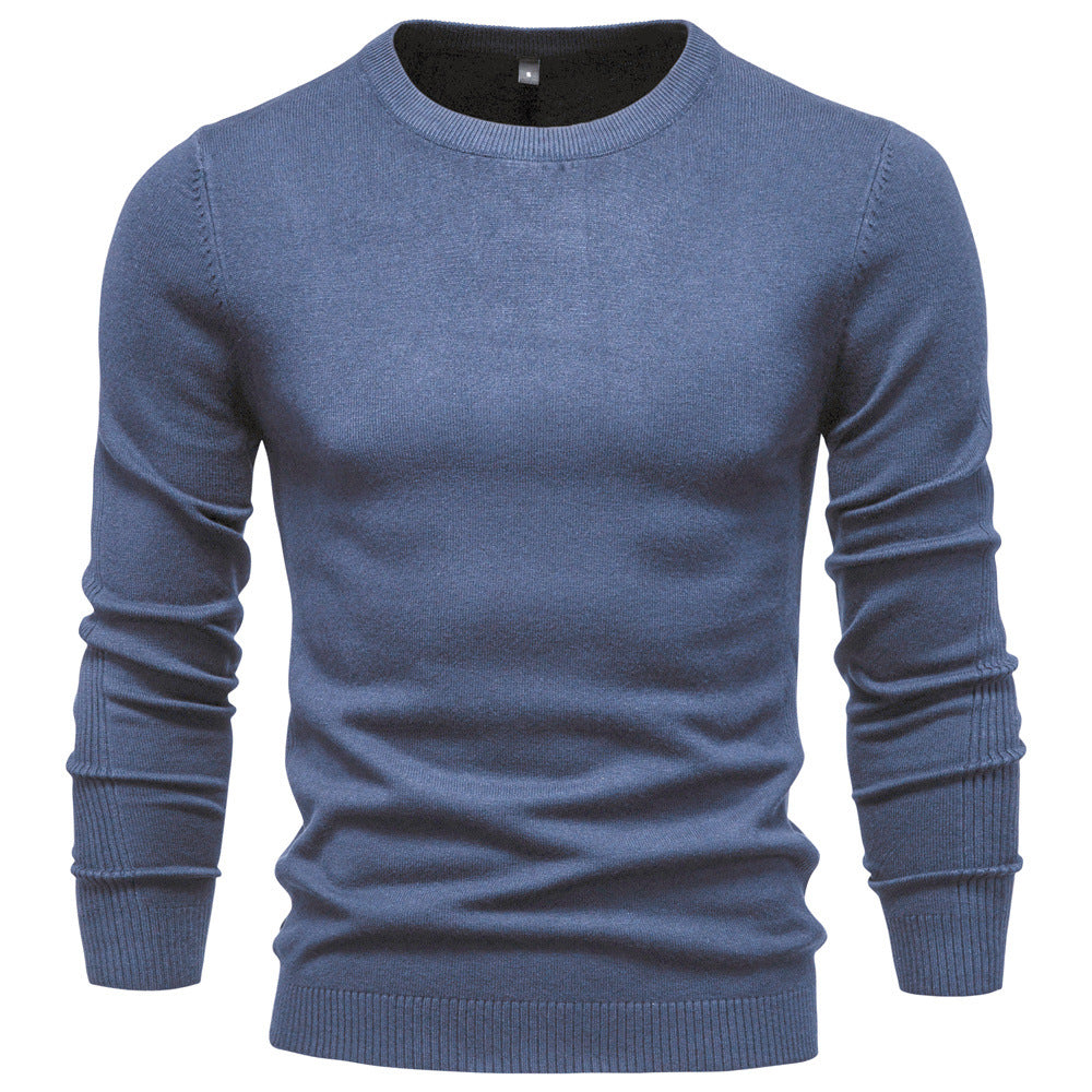 Herren Rundhals Pullover aus hochwertiger Baumwolle Drune