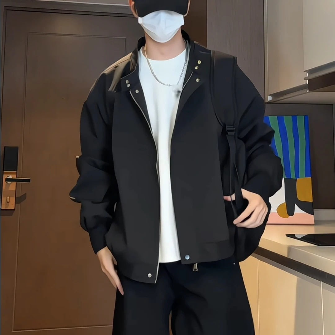 Herren Lässige Funktionsjacke mit hohem Kragen Drune