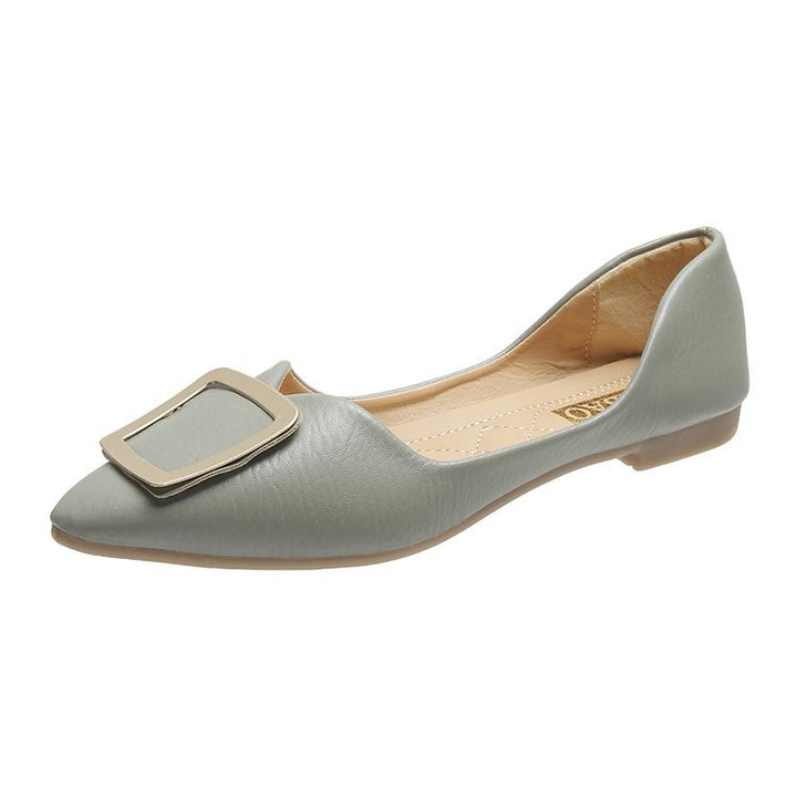Damen elegante Ballerinas mit modischem Schnallen-Detail Drune