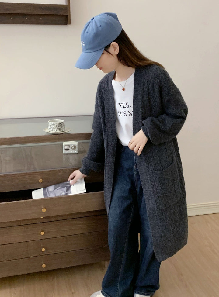 Damen Oversized Strickjacke Drune