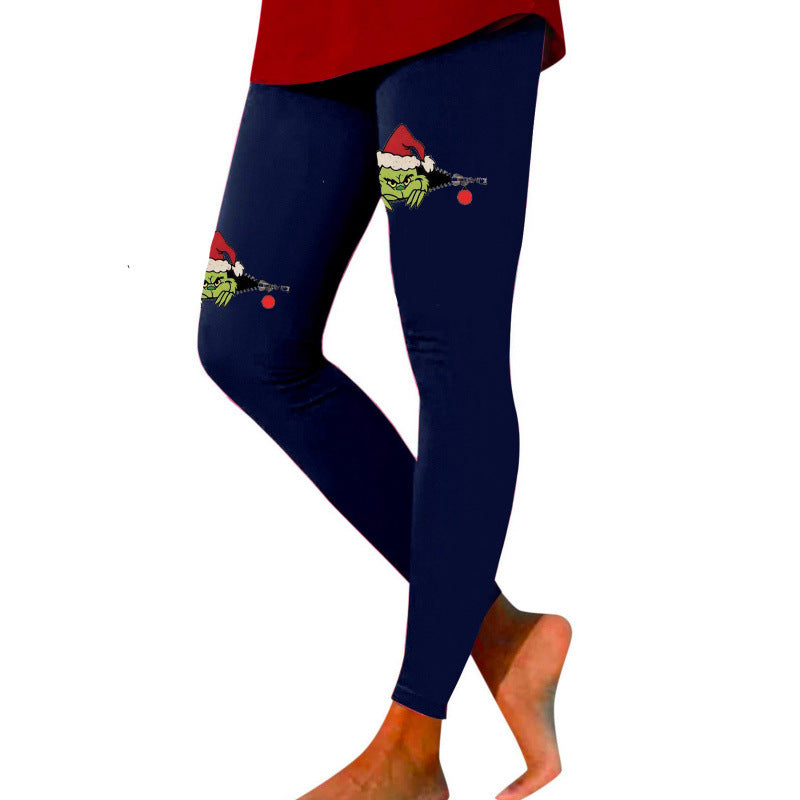 Damen Gemusterte Weihnachtsleggings Drune