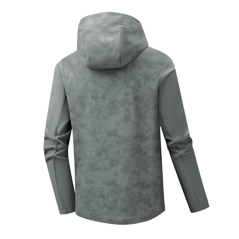 Herren Urbanes Softshell-Hybrid mit wasserabweisender Beschichtung, Kapuze und Brust-Reißverschluss Drune