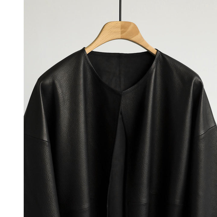 Damen Oversized Lederjacke Drune