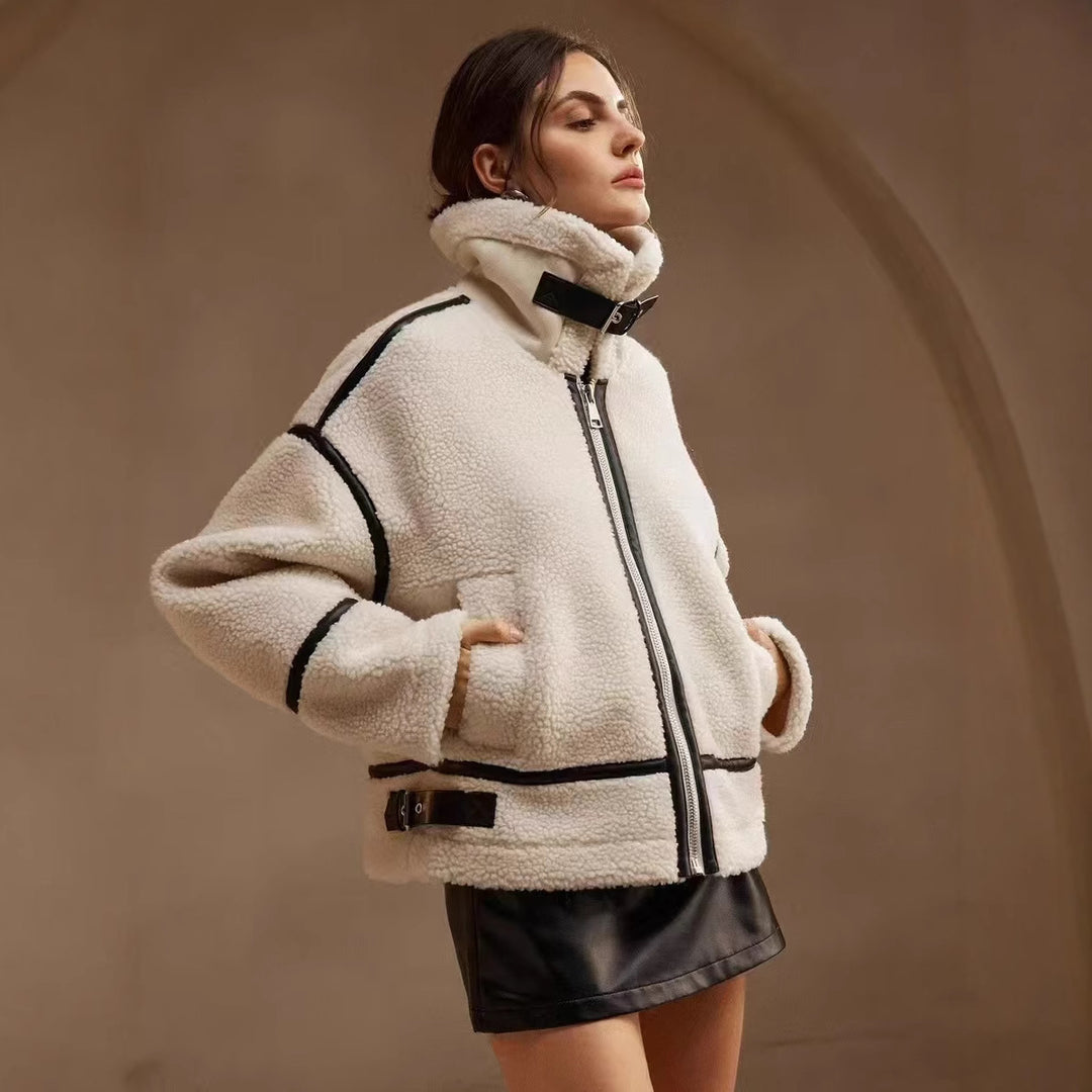 Damen Steppjacke mit hohem Kragen und Taschen Drune