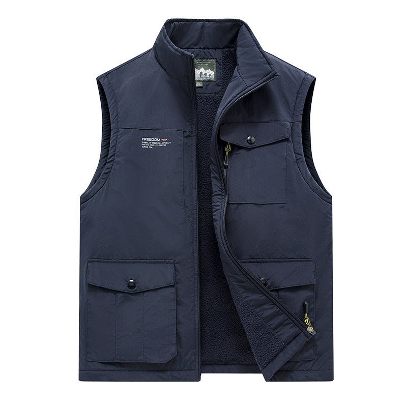 Herren Leichte Outdoor-Weste mit hochschließendem Kragen und praktischen Taschen Drune