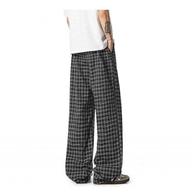 Damen Weit geschnittene Karohose Drune