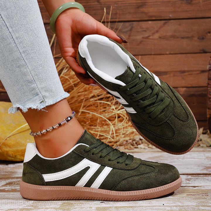 Damen Sportliche Sneakers aus hochwertigem Wildleder mit atmungsaktiver Sohle Drune