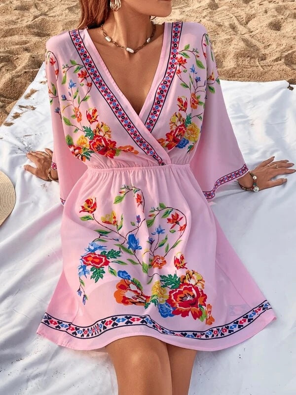 Damen Sommerliches Kleid mit raffinierten Stickdetails Drune