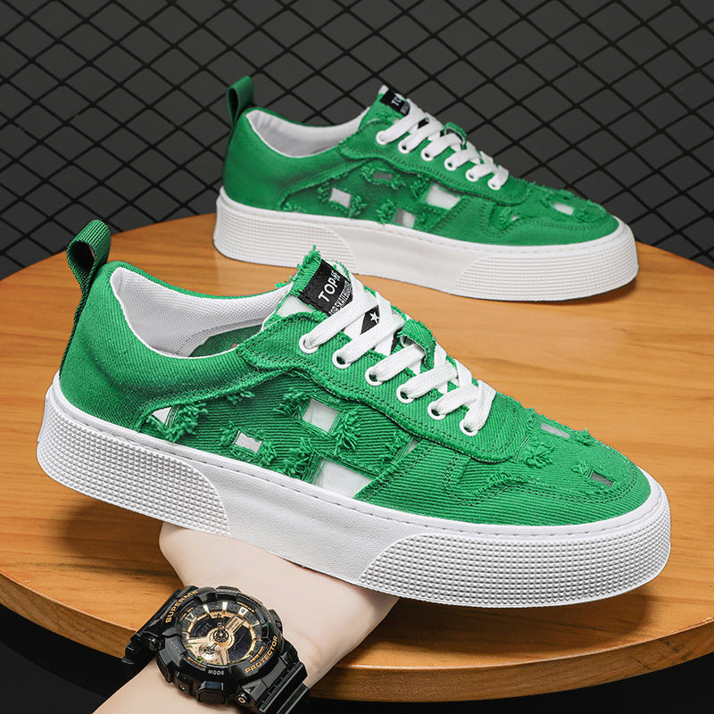 Damen modische Sneaker mit trendiger Distressed-Optik und strapazierfähigem Obermaterial Drune