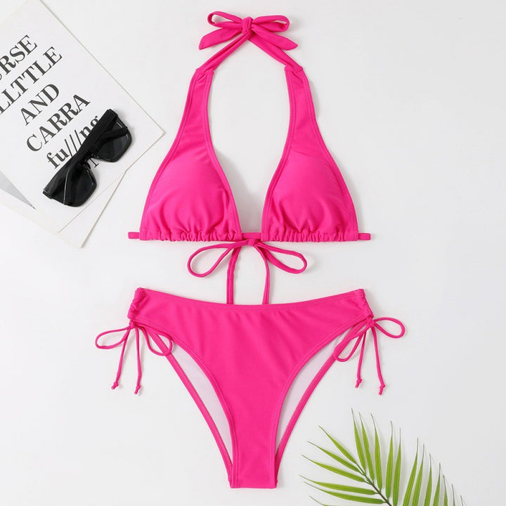 Damen Triangel-Bikini mit verstellbarem Halterdesign und seitlichem Bindeband Drune